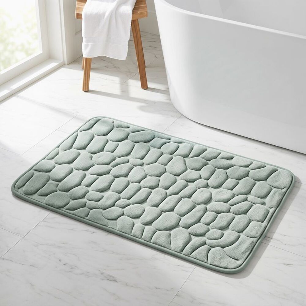 Ultra Soft Non-Slip Bath Mat Water Quick Dry Bath Rug 20"x32" Grey